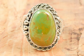 Genuine Crow Springs Turquoise Sterling Silver Ring